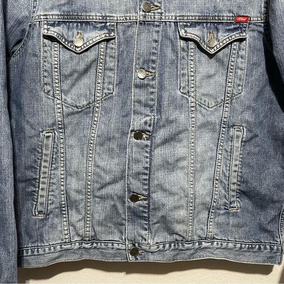 S.Oliver Men’s Jean Denim Jacket Size Large in Medium Wash w/ Pockets - Picture 5 of 9